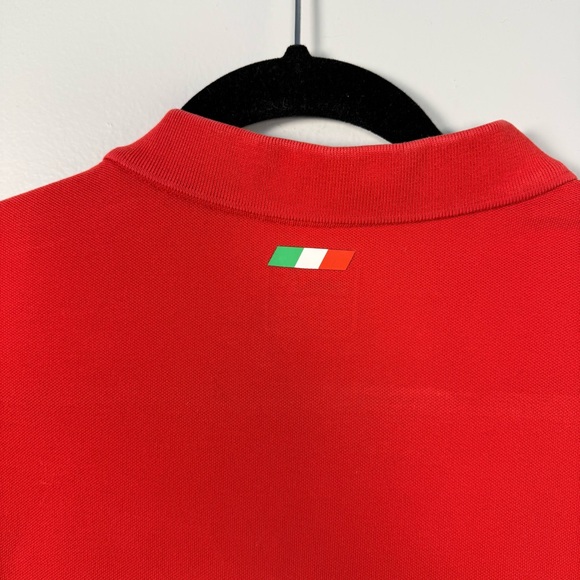 Puma Scuderia Ferrari Race Men's Polo Shirt M Red Chest Pocket Logo Collar - Picture 8 of 14